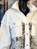 Veste/chemise brodée écru