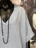 Blouse + size lin & coton bleu ciel
