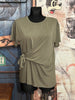 T-Shirt zum Binden khaki