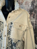 Veste/chemise brodée beige