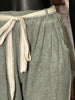 Pantalon 50% lin & 50% coton kaki