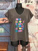 T-shirt "L💜VE IS L💛VE" anthracite vintage