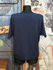 T-shirt en mailles fines "étoile" bleu marine