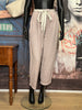 Pantalon 50% lin & 50% coton parme
