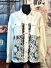 Veste/chemise brodée écru