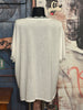 T-Shirt + size V-Ausschnitt Spitze offwhite meliert