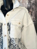 Veste/chemise brodée écru