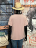 T-Shirt zum Binden in Puderrosa