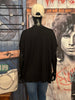 T-Shirt + size V-Ausschnitt Spitze schwarz meliert