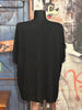 T-Shirt + size V-Ausschnitt Spitze schwarz meliert