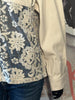 Veste/chemise brodée beige