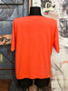 T-shirt en mailles fines "étoile" orange/corail