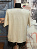 T-shirt en mailles fines "étoile" beige clair