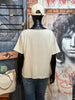 T-shirt en mailles fines "étoile" beige clair