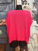 T-shirt en maille col V pink