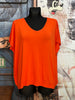 T-shirt ultra fluide col V orange
