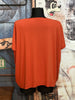 T-shirt ultra fluide col V brique