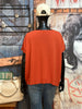 T-shirt ultra fluide col V brique