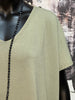 T-shirt ultra fluide col V vert amande