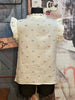 Froufrou-Bluse aus 100% Baumwolle mit "Schleifen"-Muster