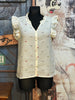 Froufrou-Bluse aus 100% Baumwolle mit "Schleifen"-Muster