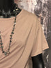 T-shirt à nouer taupe