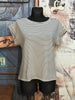 Marinière-T-Shirt mit Rundhalsausschnitt in Ecru & Marineblau