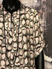 Kleid/Tunika mit "abstraktem Blatt" in ecru & khaki