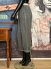 Hose mit elastischem Bund Leinen & Baumwolle grau
