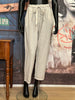 Pantalon taille élastique lin & coton sable