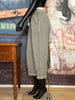 Pantalon taille élastique lin & coton vert amande