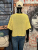 T-shirt en maille " life isn't perfect but your outfit can be" jaune soleil