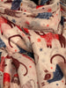 Foulard « chat » rose pastel 100% naturel