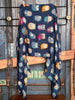 Foulard « chouette » bleu marine