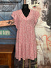 Robe estivale motif "floral" rose & blanc