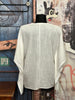 Tunique caftan "bohème chic" écru