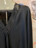 Top dentelle manches longues noir