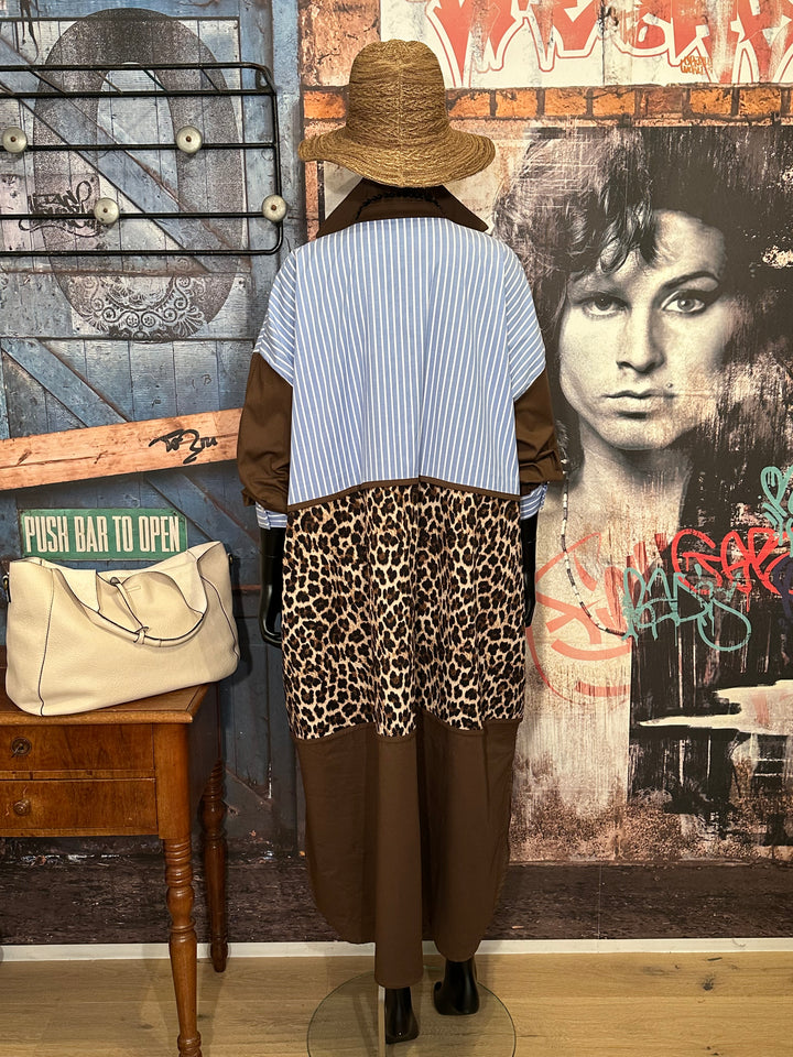Robe chemise + SIZE 100% coton "Mix & Match"