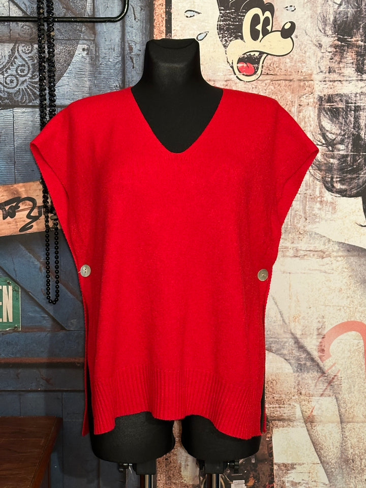 Tanktop + size V-Ausschnitt rot