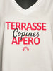 T-Shirt "Terrasse-Kumpel-Apéro" weiß & rot