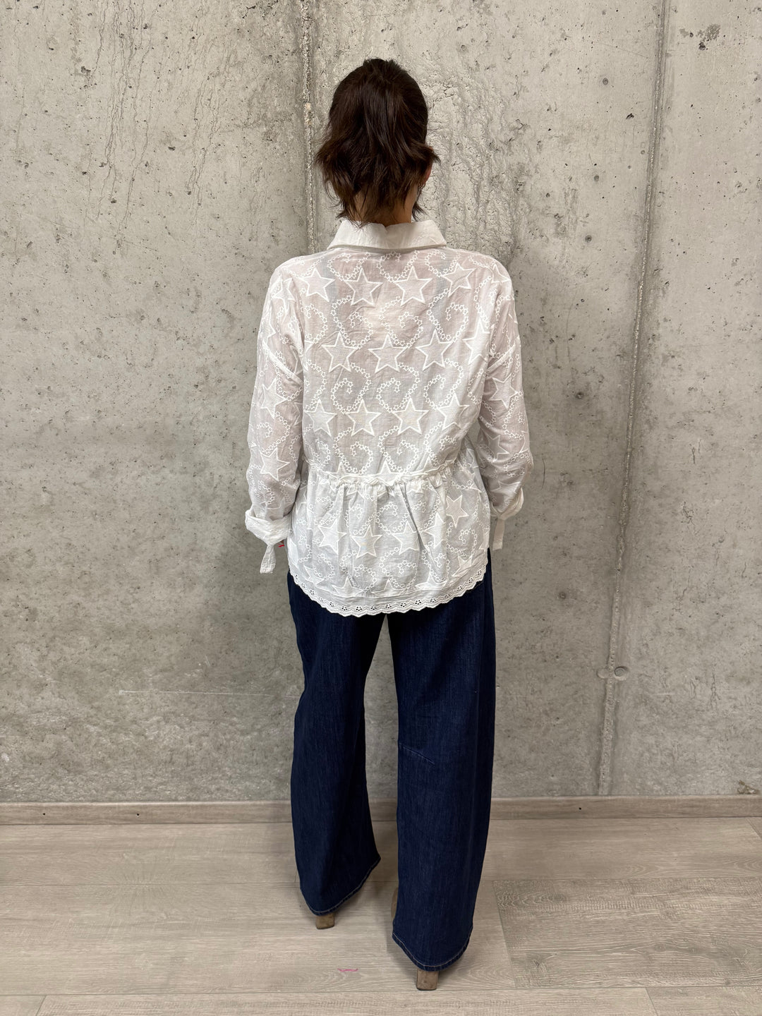 Chemisier blanc romantique « étoiles » 36/40