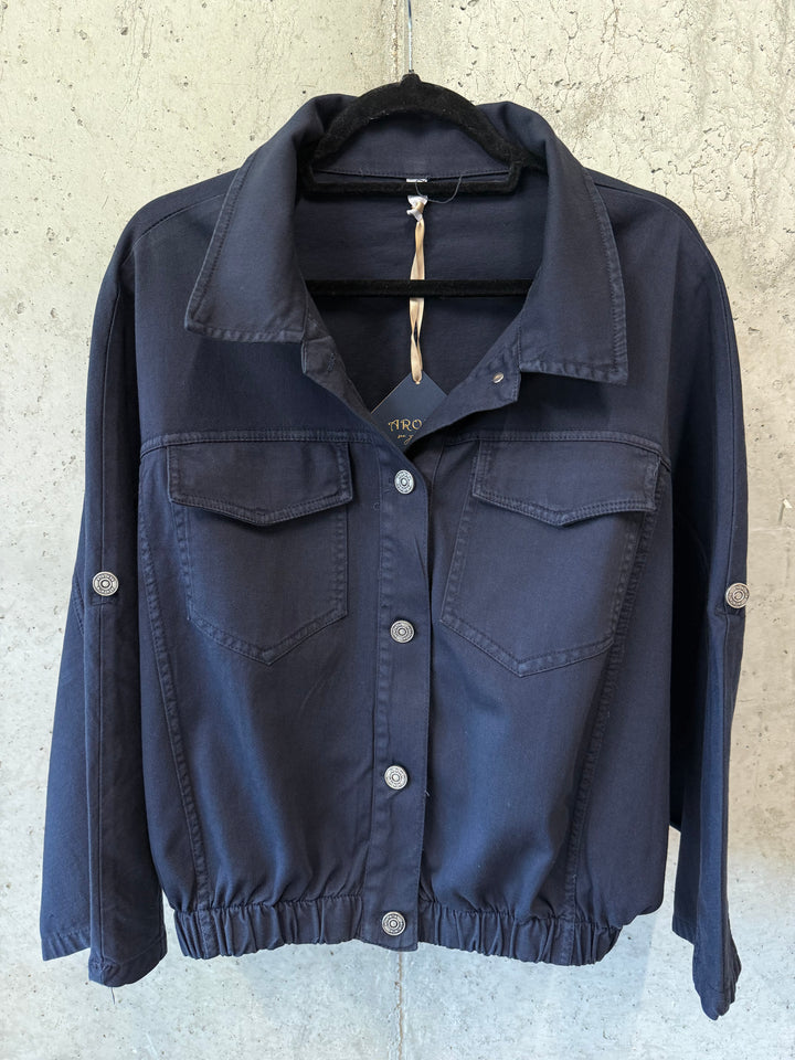 Kurze Oversize-Jacke aus 97 % Baumwolle (36/42) Hergestellt in Italien