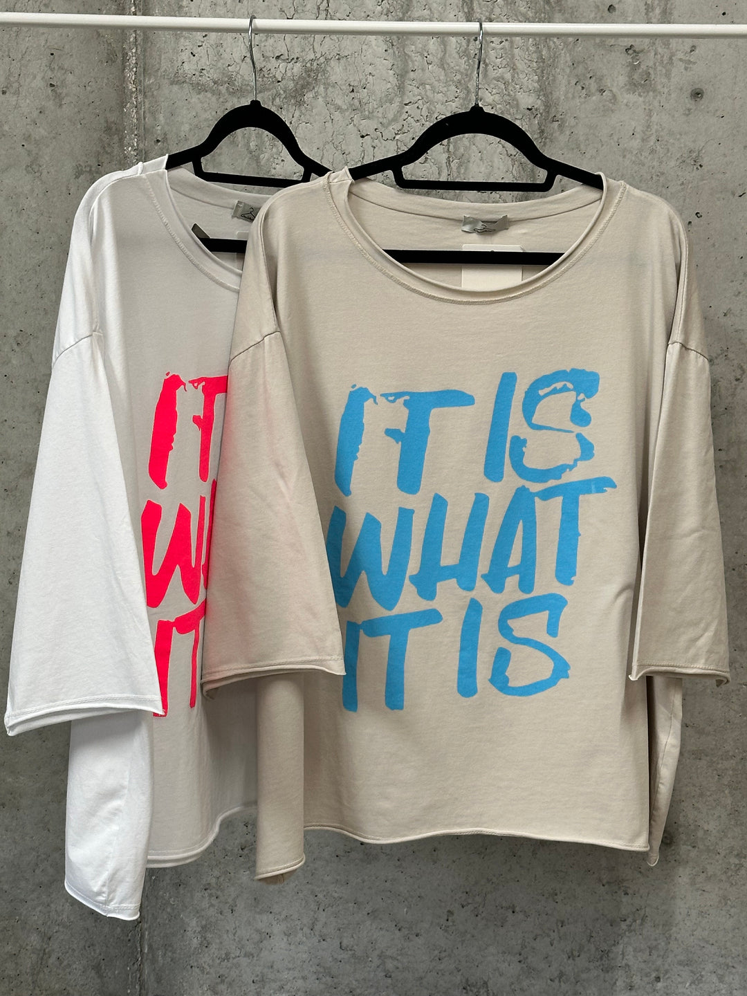 Oversize-T-Shirt „IT IS WHAT IT IS” (40/44) MADE IN ITALY