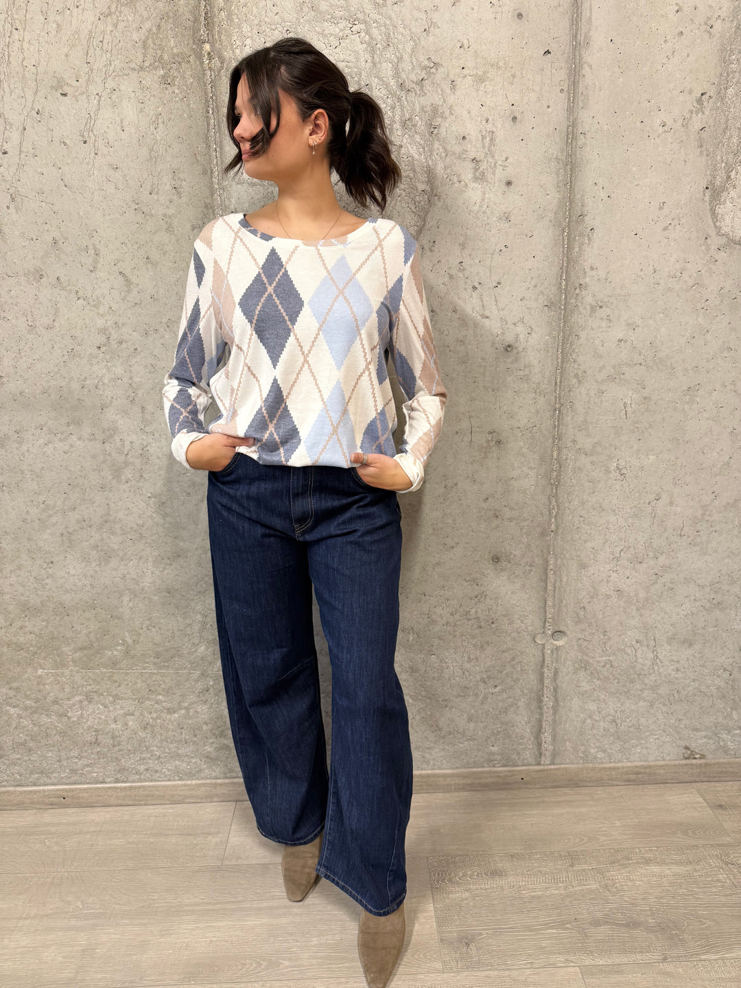 Pull motif "Argyle" (36/40) MADE IN ITALY