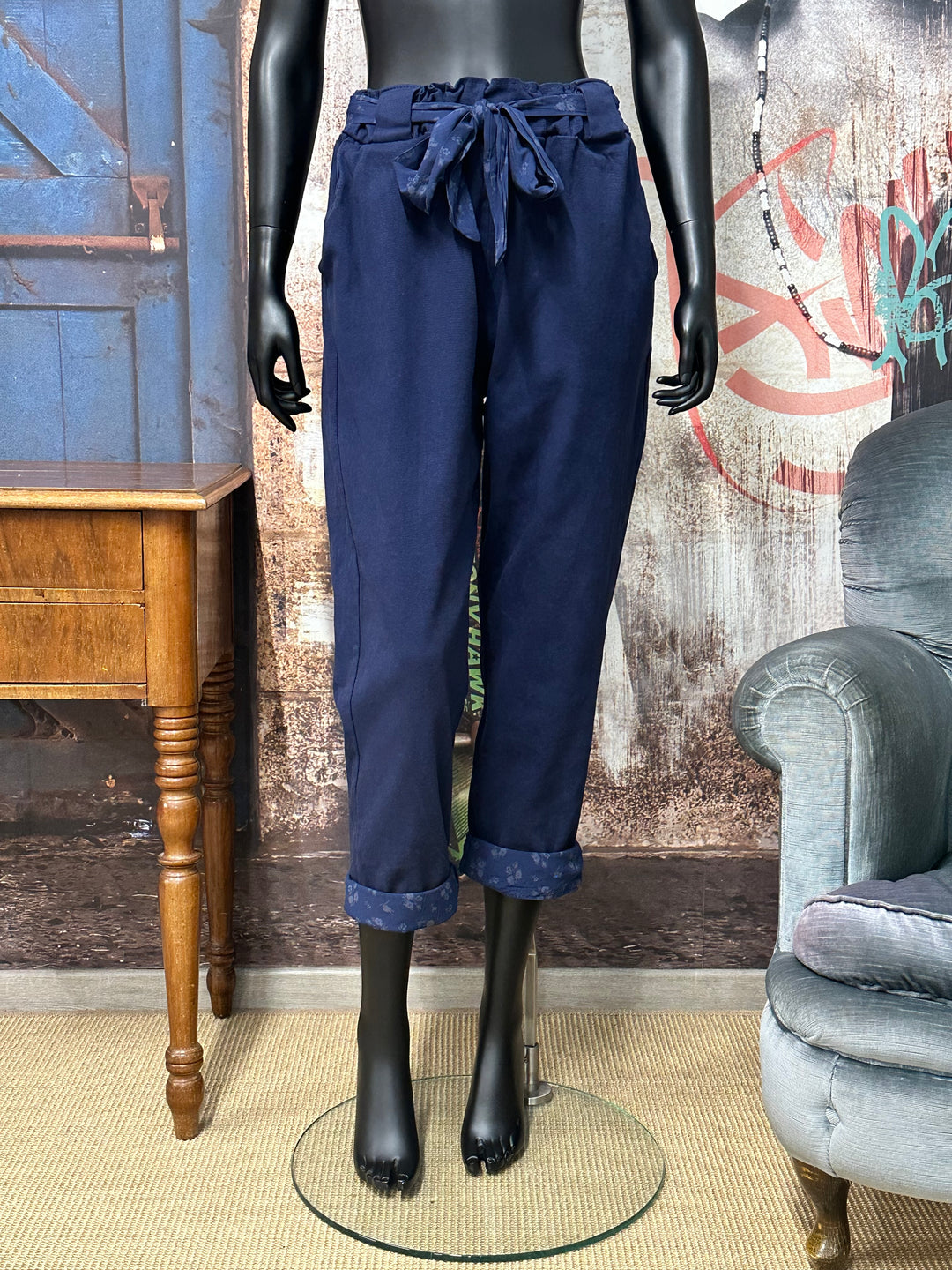 Hose in Übergröße mit bedrucktem Bund und Umschlag (42/46) MADE IN ITALY