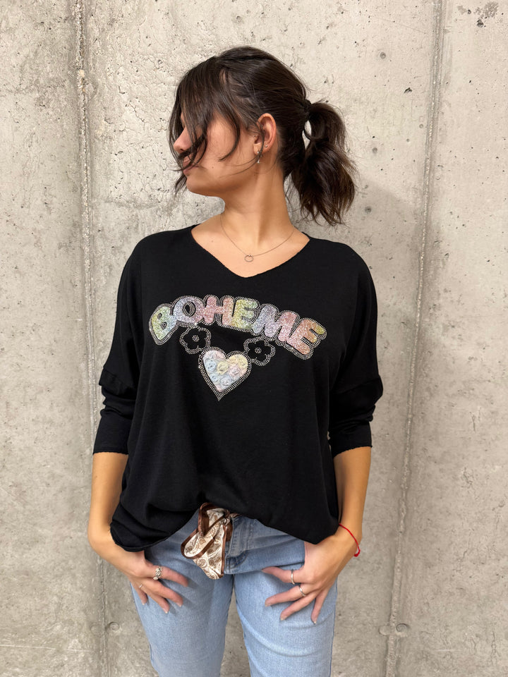 Pull col V "Bohème" (42/46) MADE IN ITALY