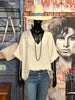 Blouse + size lin & coton sable