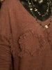 Weicher Pullover "Love" choco