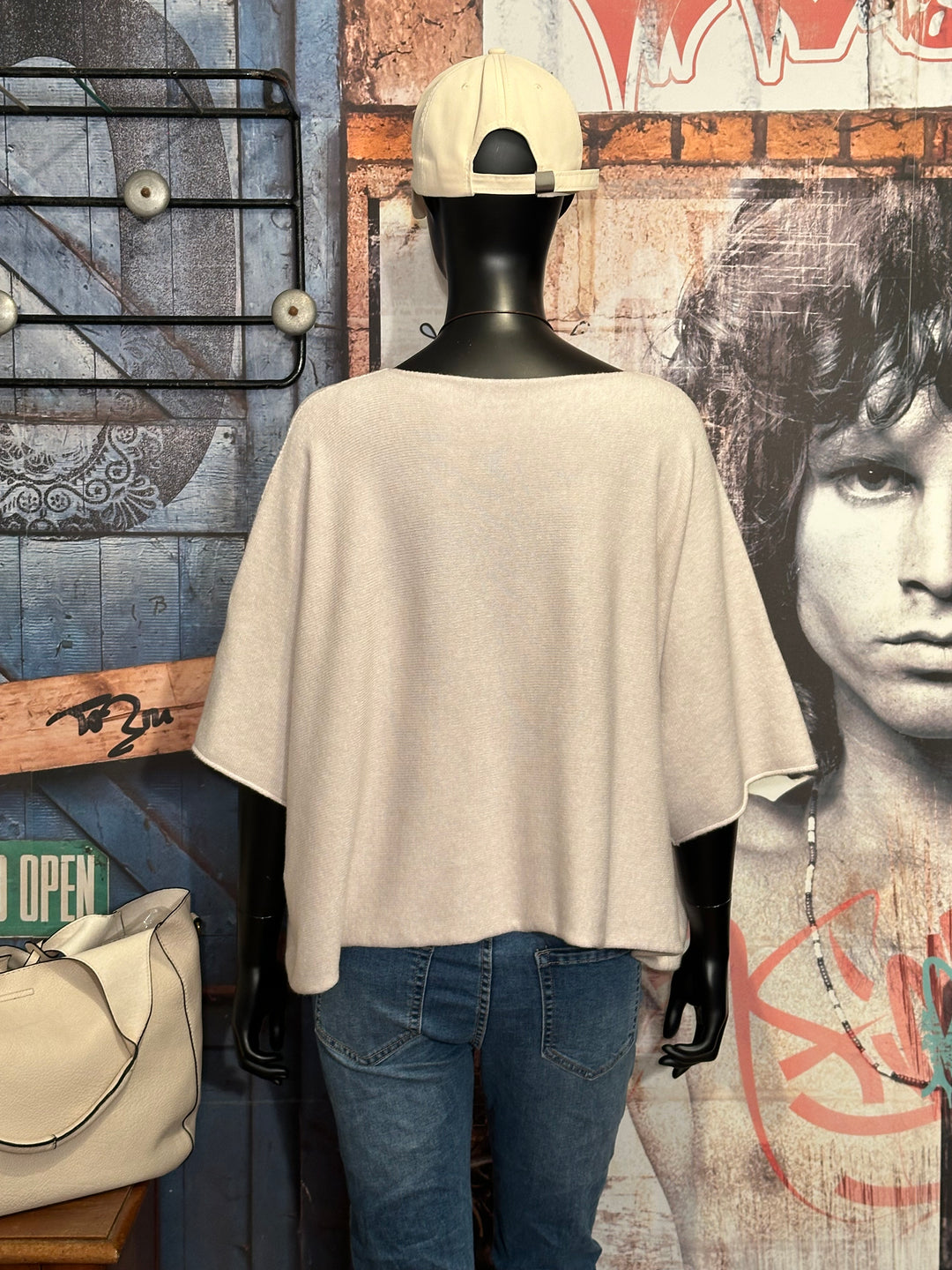 Pullover + Size Kurzarm beige