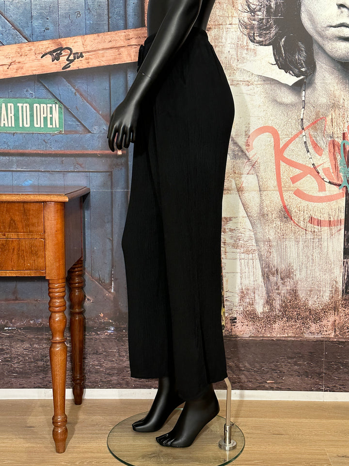 Pantalon léger 100% viscose taille élastique noir